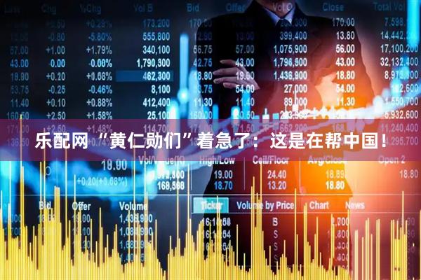 乐配网 “黄仁勋们”着急了：这是在帮中国！