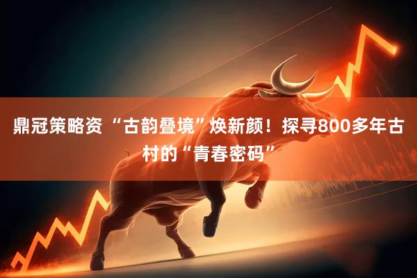 鼎冠策略资 “古韵叠境”焕新颜！探寻800多年古村的“青春密码”