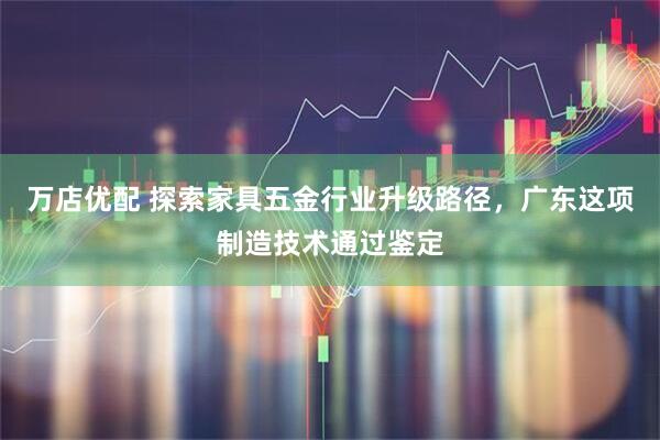 万店优配 探索家具五金行业升级路径，广东这项制造技术通过鉴定