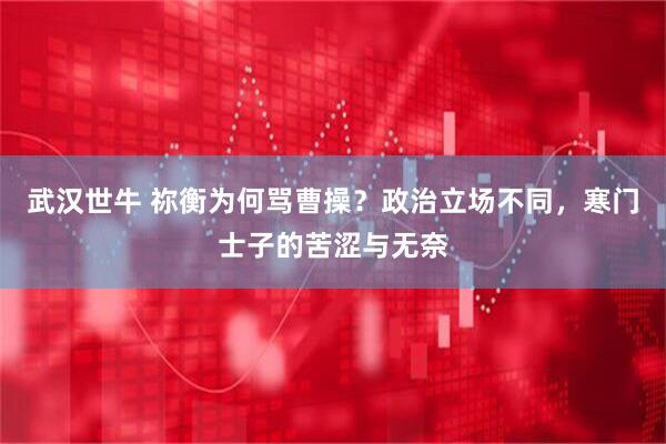 武汉世牛 祢衡为何骂曹操？政治立场不同，寒门士子的苦涩与无奈