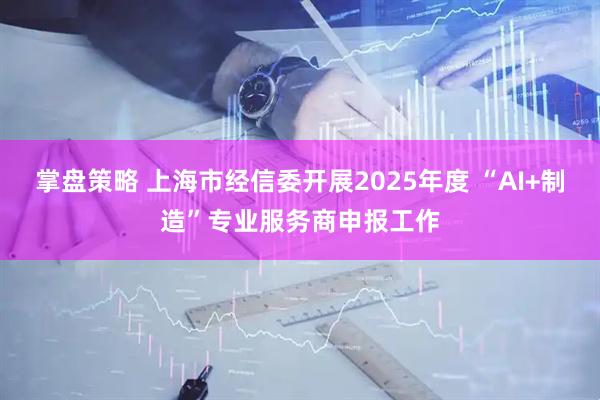 掌盘策略 上海市经信委开展2025年度 “AI+制造”专业服务商申报工作